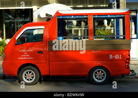 Taxi waiting for a fare in patong phuket thailand Stock Photo