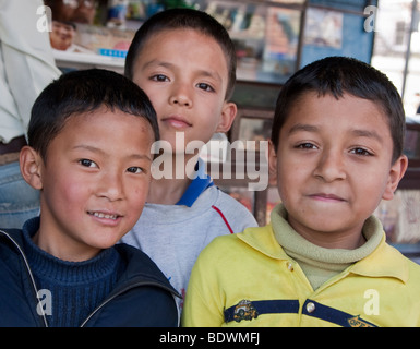 Kathmandu, Nepal. Nepali Schoolboys. Stock Photo