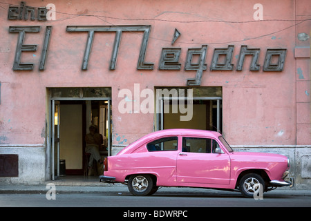 Cinema in Havana, Centro Havana, Cuba Stock Photo