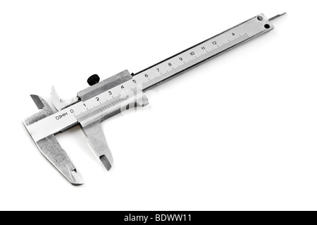 vernier callipers, trammel - tool for precision measuring Stock Photo