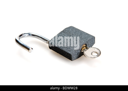 padlock isolated on a white background Stock Photo