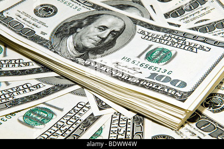 American 100 dollars texture or background Stock Photo