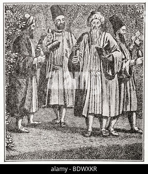 jews constantinople eighteenth century celebrating the feast of tabernacles Stock Photo
