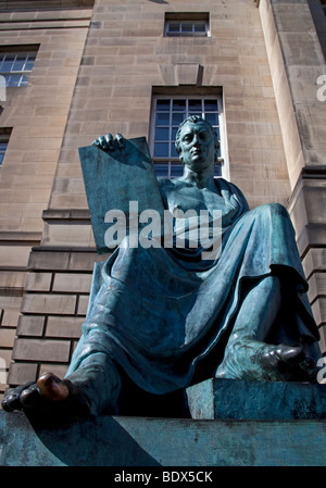 David Hume bronze Statue Edinburgh Royal Mile, Scotland, UK, Europe Stock Photo