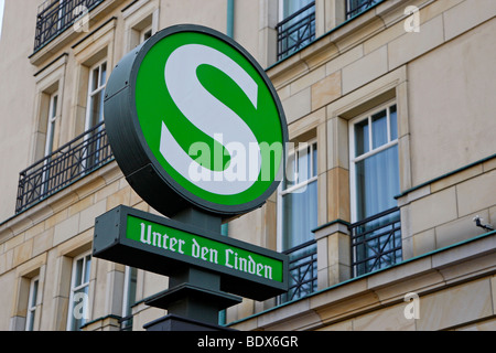 S-Bahn station, Unter den Linden boulevard, Berlin, Germany, Europe