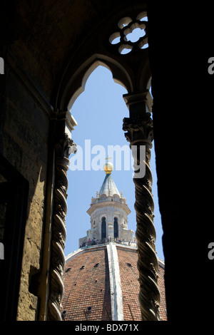 View of the Dome of the Duomo, Florence, Italy from the  Campanile Stock Photo