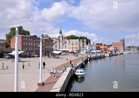 Kappeln on the Schlei river, Schleswig-Holstein, northern Germany, Germany, Europe Stock Photo