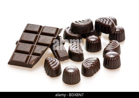 Chocolate candy isolated on white Stock Photo