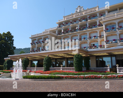 The Grand Hotel Bristol at Stresa on Lake Maggiore in Northern Italy Stock Photo
