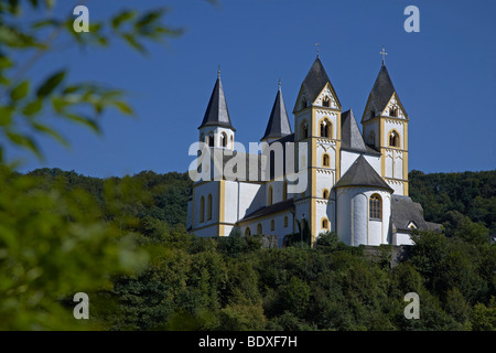 Kloster Arnstein Abbey on the Lahn river near Obernhof, Rhineland-Palatinate, Germany, Europe Stock Photo