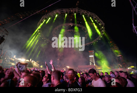 Techno festival Nature One 2009, Kastellaun, Rhineland-Palatinate Stock Photo