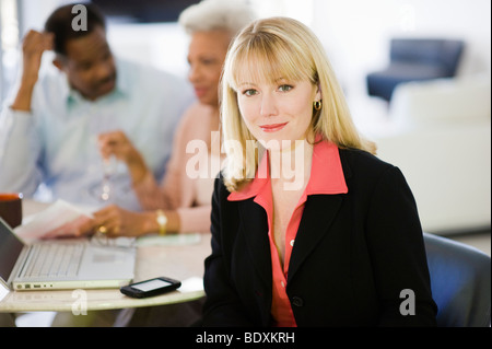 Financial Advisor Assisting Senior Couple Stock Photo