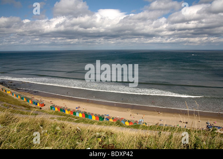 Beach at Whitby West Cliff in Whitby, North Yorkshire, England Stock Photo