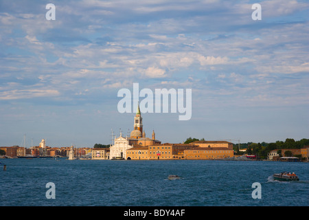 View of the Church of San Giorgio Maggiore from Canale della Giudecca, Venice, Italy, Europe Stock Photo