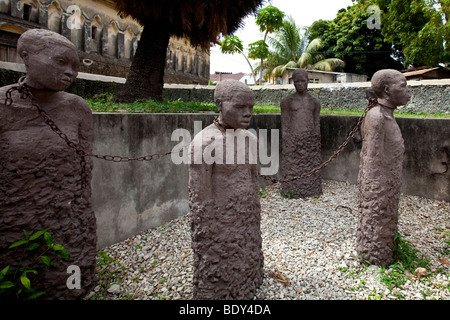 Slave Monument by Clara Sornas in Stonetown, Stone Town, Zanzibar, Tanzania, Africa Stock Photo