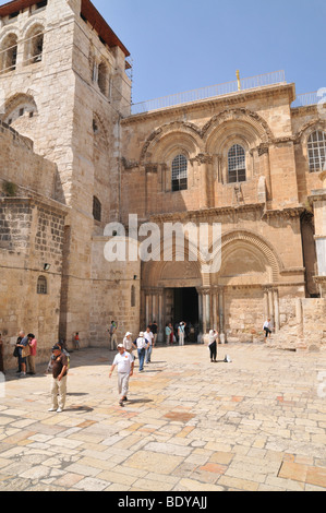 Israel, Jerusalem, Old City, Exterior of the church of the Holy Sepulchre, The main entrance Stock Photo