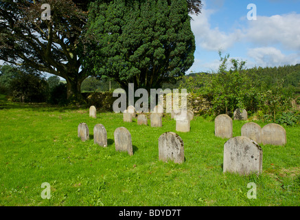 Quaker bural ground at Brigflatts meeting house, near Sedbergh, Cumbria, England UK Stock Photo