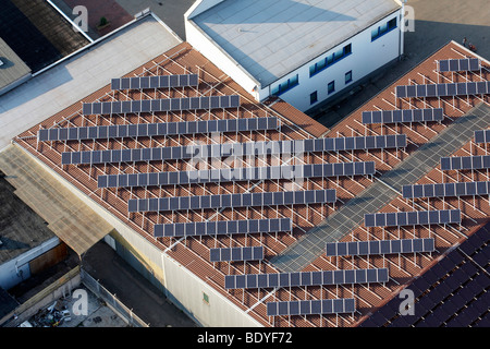 Solar roof, Koblenz, Rhineland-Palatinate, Germany, Europe Stock Photo