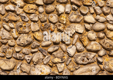 A close up of a flint wall in the uk Stock Photo