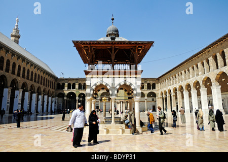 Courtyard of the Umayyad-Mosque in Damascus, Syria, Middle East, Asia Stock Photo