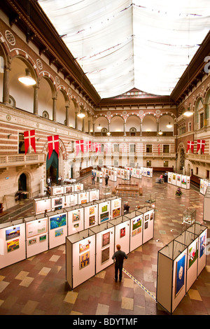 Art exhibition at Copenhagen city hall, Copenhagen, Denmark, Europe Stock Photo