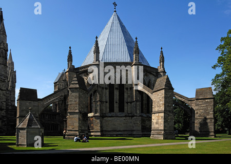 Side chapel of Lincoln Cathedral or St. Mary's Cathedral, 12th and 13th Century, Gothic-Romanesque, Minster Yard, Lincoln, Linc Stock Photo