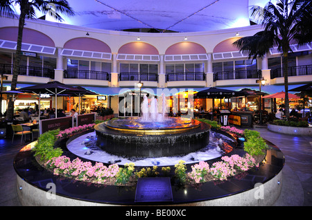 Chevron Renaissance Shopping Arcade, night shot, Surfers Paradise, Gold Coast, New South Wales, Australia Stock Photo