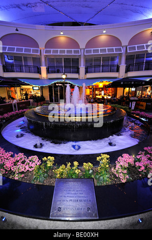 Chevron Renaissance Shopping Arcade, night shot, Surfers Paradise, Gold Coast, New South Wales, Australia Stock Photo