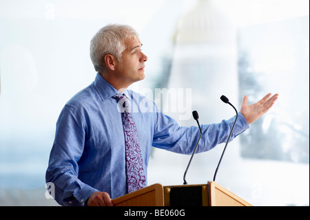 Man talking during a conference