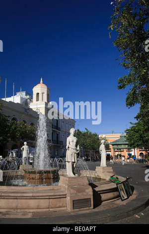 Usa, Caribbean, Puerto Rico, San Juan, Old Town, Plaza de Armas Stock Photo