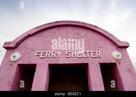 ferry shelter on river hamble Stock Photo