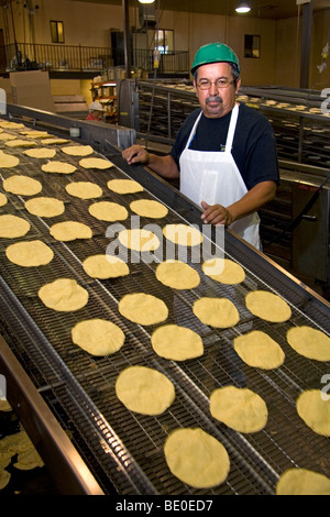 Corn tortilla processing factory located in Caldwell, Idaho, USA.  Stock Photo