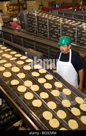 Corn tortilla processing factory located in Caldwell, Idaho, USA.  Stock Photo