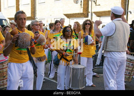 Band in the Notting Hill Carnival Parade 2009 Stock Photo