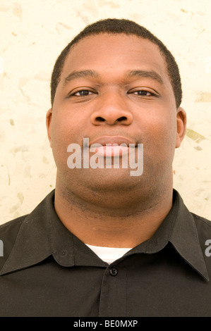 Head Shot of Black Male Stock Photo