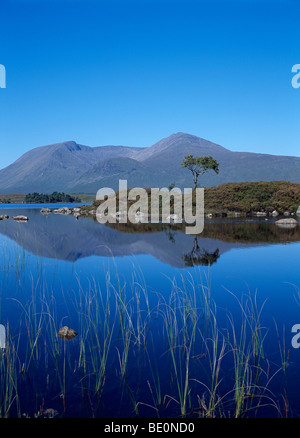 Rannoch moor, Scotland, View west to Black Mount over Lochan Na H'Achlaise, UK, Great Britain Stock Photo