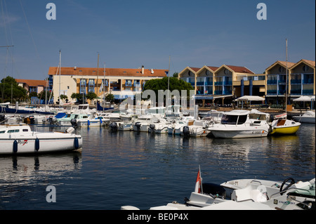 The Marina at Hourtin Port on Lac d'Hourtin in the Medoc Ocean region ...