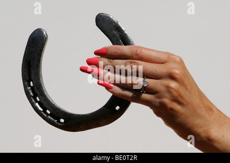 Lucky horseshoes with nail holes 15273190 Stock Photo at Vecteezy