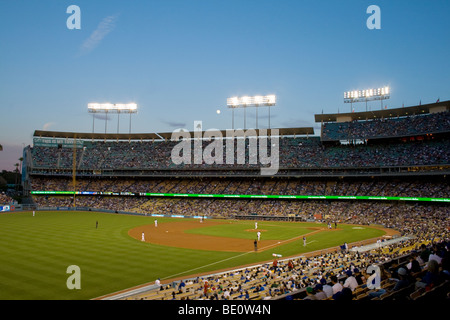 Night game under way at the Dodger Stadium in Los Angeles Stock Photo -  Alamy