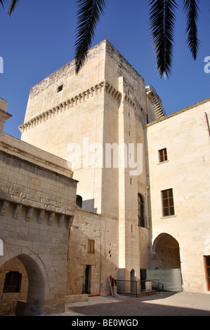 Interior courtyard, Castello di Carlo V, Lecce, Lecce Province, Puglia Region, Italy Stock Photo