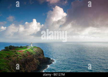 Kilauea Lighthouse. Kilauea Point National Wildlife Refuge, Kauai, Hawaii. Stock Photo