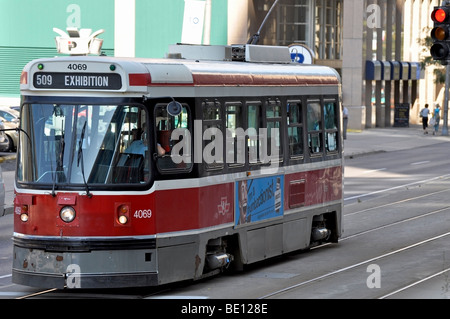 Toronto Street Car headed to the EX (Exhibition) 2009. Stock Photo