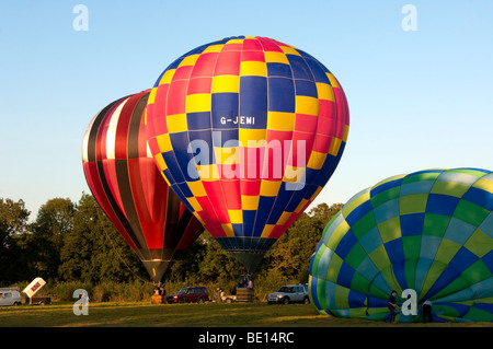 Hot air balloons at Wisborough Green Charity Hot Air balloon festival, West Sussex, England Stock Photo