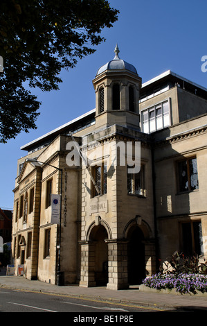The old Town Hall and Tourist Information Centre, Bedford, Bedfordshire, England, UK Stock Photo