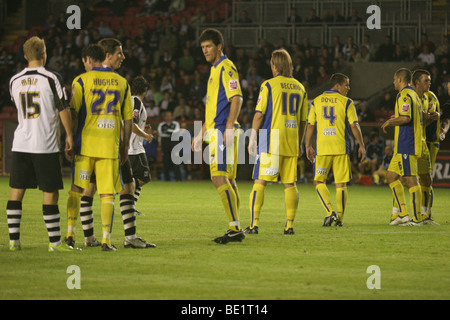 Darlington 0 v Leeds United 1, Carling Cup  First Round, 10-08-09. Stock Photo