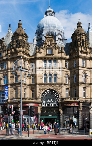 Exterior of the Edwardian Kirkgate Market, Leeds, West Yorkshire, England Stock Photo