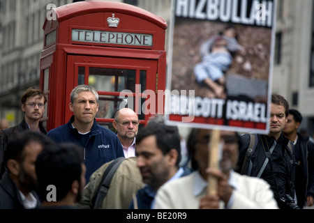 Al Quds demonstration against the state of Israel, held in London on September 13, 2009. Stock Photo