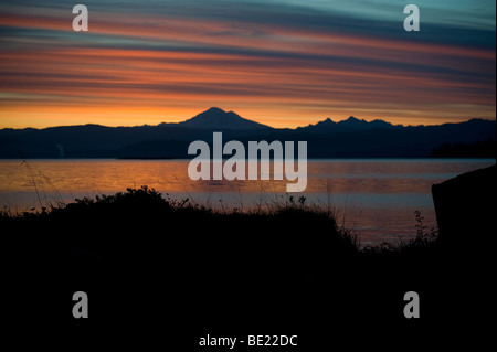 Sunrise over Mt. Baker and the 