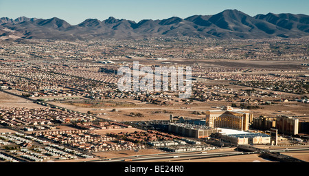 Aerial view of residential housing near Las Vegas, Nevada Stock Photo