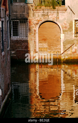 View of Venice at sunset. Canals. Stock Photo